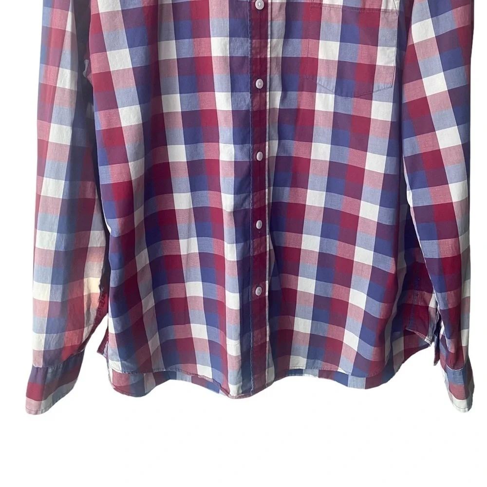 J. Crew Mens Plaid Button Down Shirt XL Cotton‎ Business Casual Preppy Classic